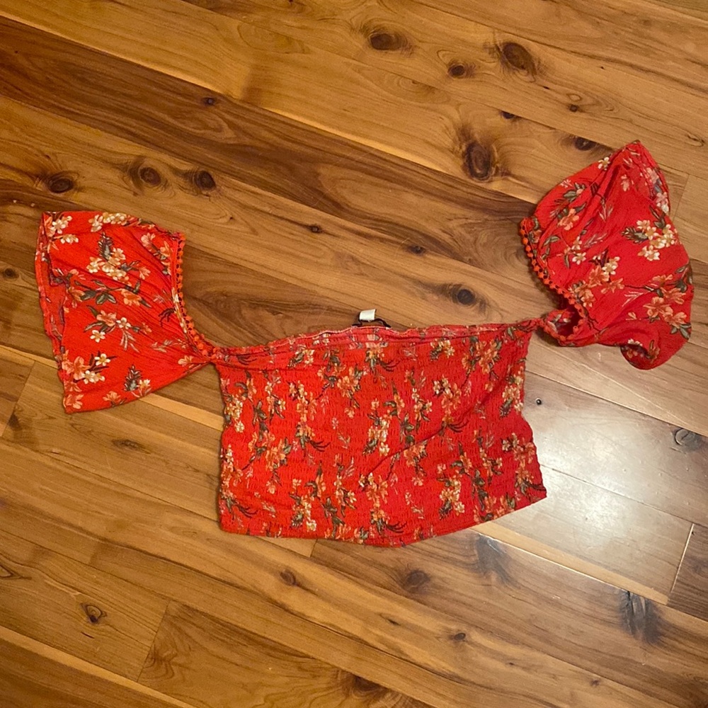Off the shoulder crop top